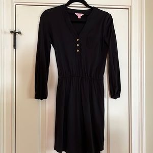 Lilly Pulitzer long sleeve black dress